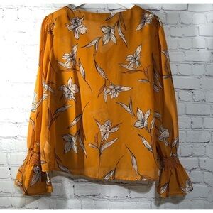 A New Day top blouse with bell sleeves medium